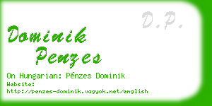 dominik penzes business card