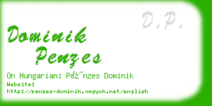 dominik penzes business card